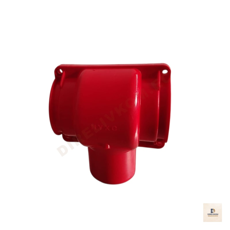 Tee de tres vías roja de 60