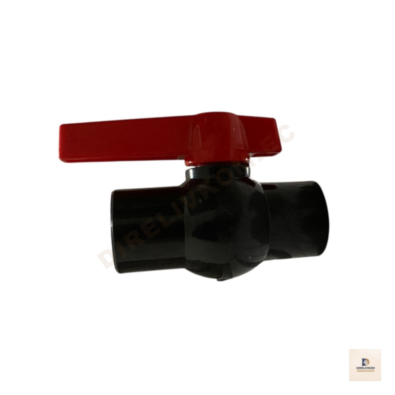 Llave de paso de PVC gris de 1"
