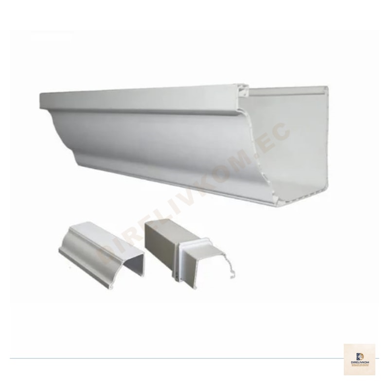 Canalón Plástico PVC de Techo  19 x 25 cm -6 m